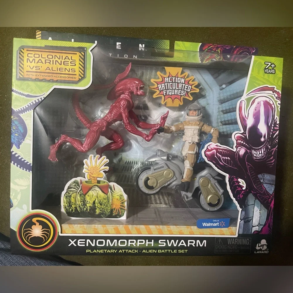 XENOMORPH SWARM Colonial Marines vs Aliens w/ Rover Bike Commando Walmart NEW